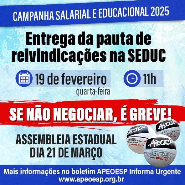Entrega da pauta de reivindicações na SEDUC