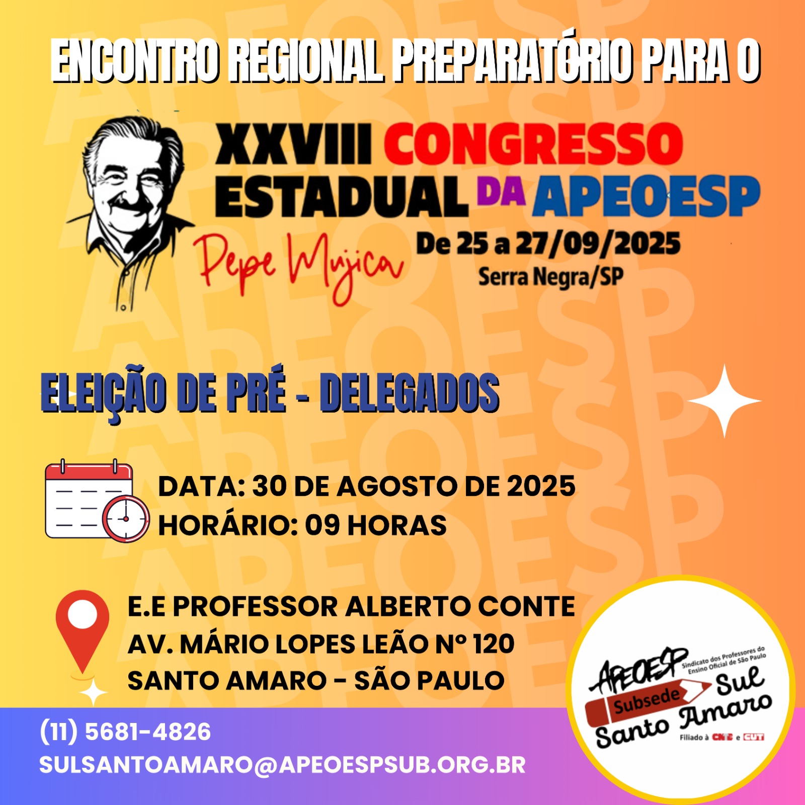 Encontro regional preparatório para o XXVII Congresso Estadual da APEOESP