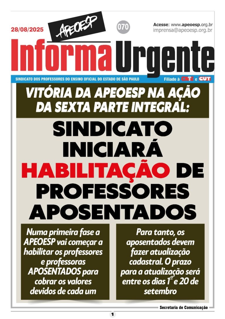 BOLETIM INFORMA URGENTE 70