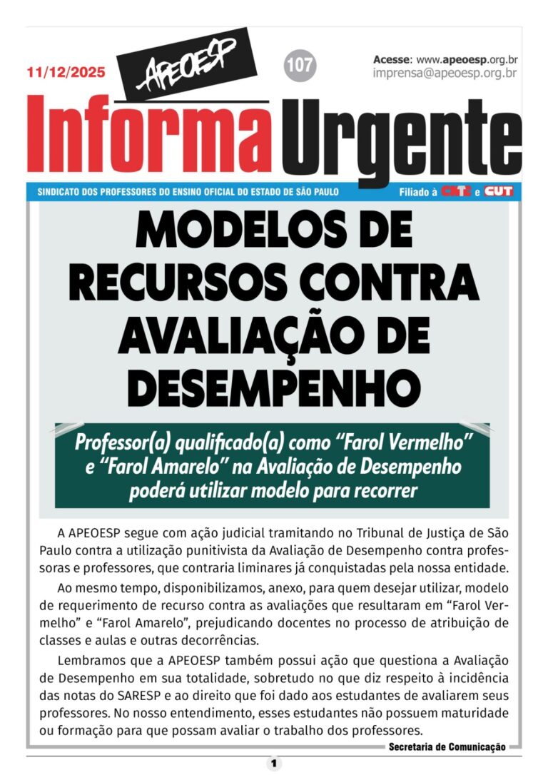 MODELOS DE RECURSOS CONTRA AVALIAÇÃO DE DESEMPENHO