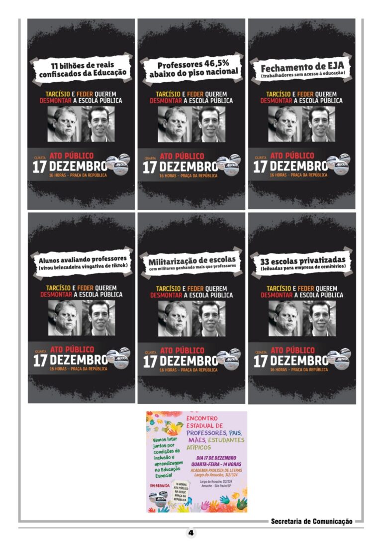 Dia 17/12/25 temos um encontro marcado às 16h na Praça da República