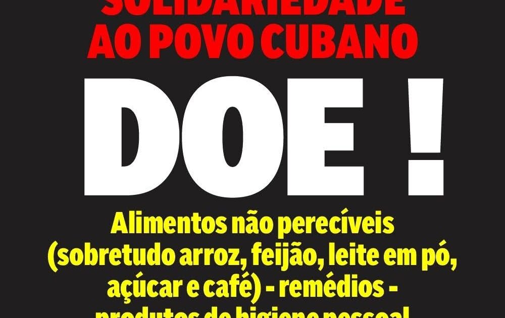 Solidariedade ao povo cubano